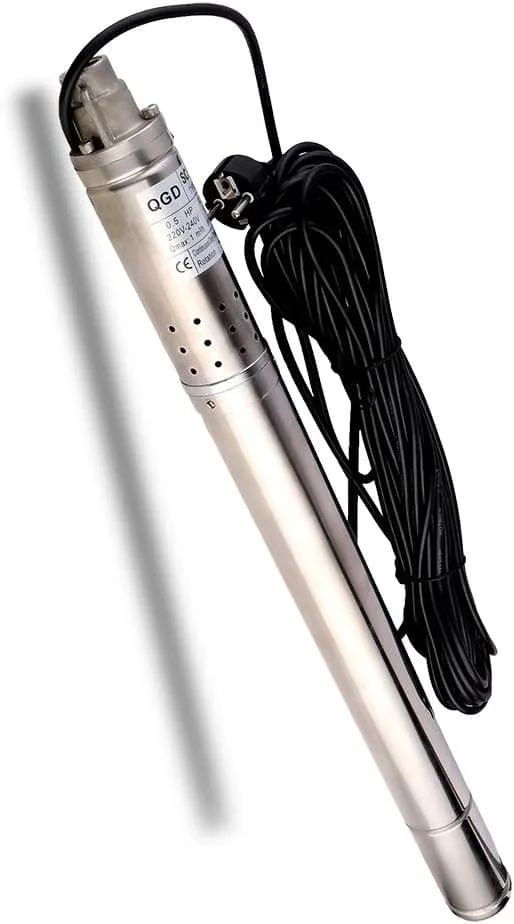 SHYLIYU 1/2HP Stainless Steel 2 OD Pipe Submersible Bore Pump 1/2 inch Outlet Water Pump 220-240V, 50Hz, Deep Well Pump Screw Submersible Water Pump for Industrial and Home Use SHYLIYU 1/2HP Stainless Steel 2 OD Pipe Submersible Bore Pump 1/2 inch Outlet Water Pump 220-240V, 50Hz, Deep Well Pump Screw Submersible Water Pump for Industrial and Home Use