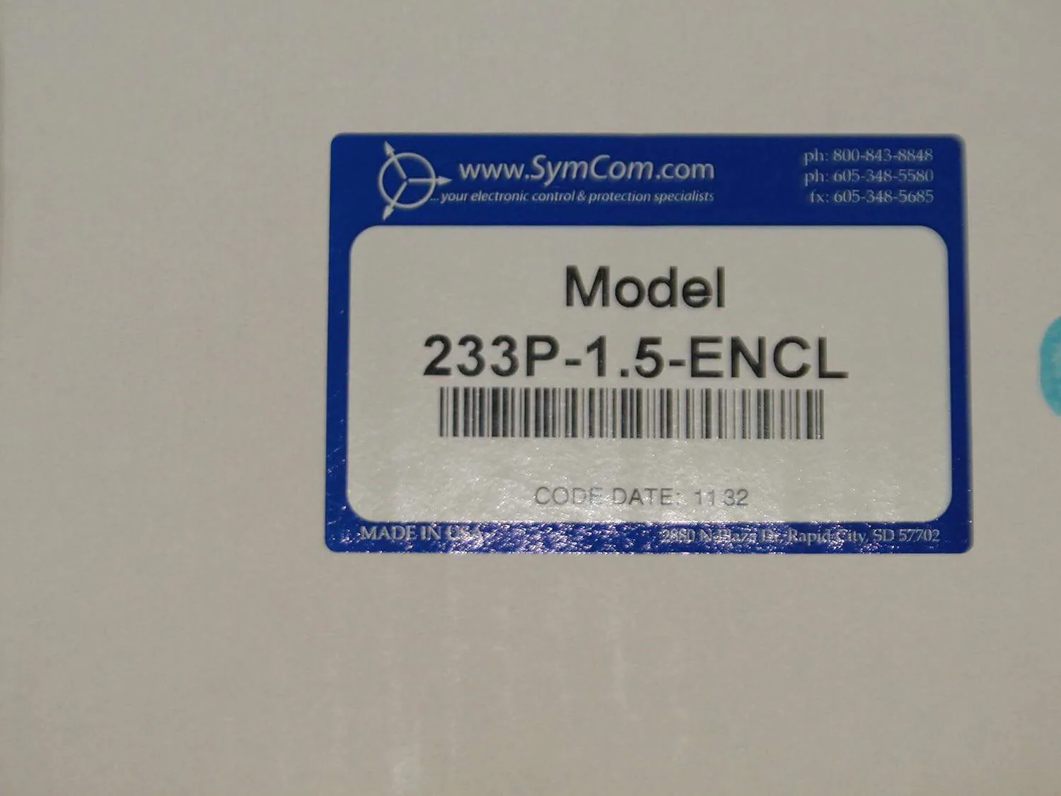PumpSaver Plus 233P-1.5-ENCL SymCom Low Yield Water Well Pump Protection MADE IN USA