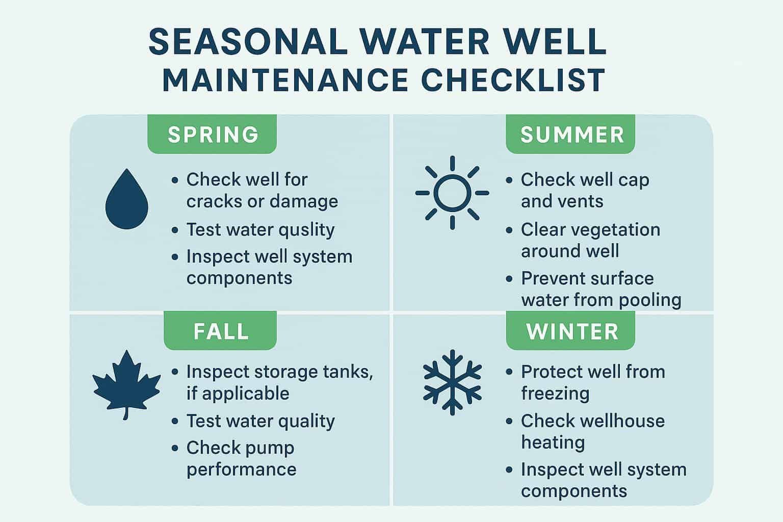 Seasonal Water Well Maintenance Checklist 2026