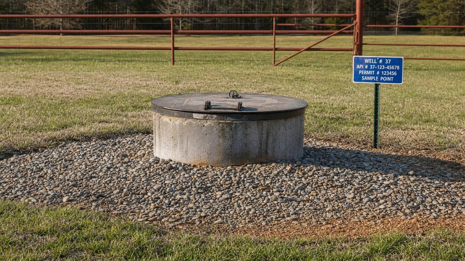 Well system showing all components that need regular maintenance